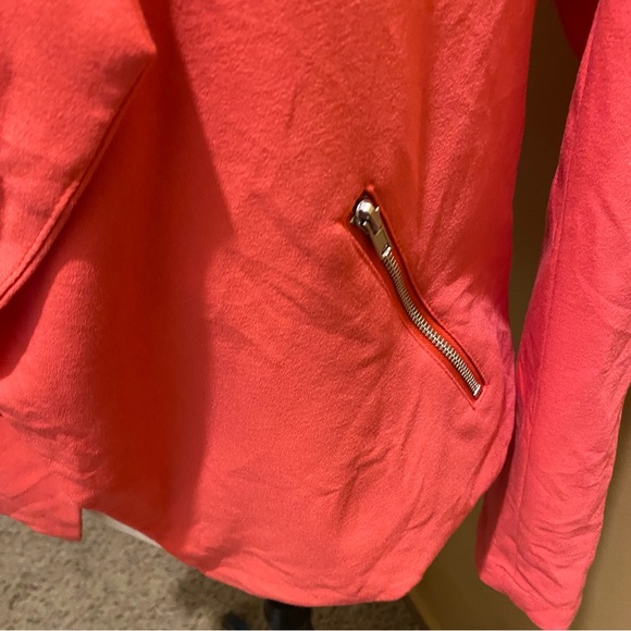 H&M Divided salmon color open front long sleeve lightweight blazer jacket sz 6 - Picture 10 of 11